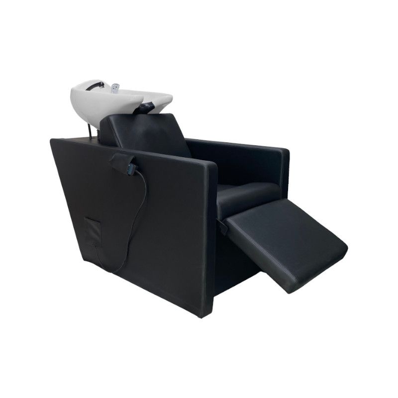 KASI bac shampoing noir compact et massant avec télécommande