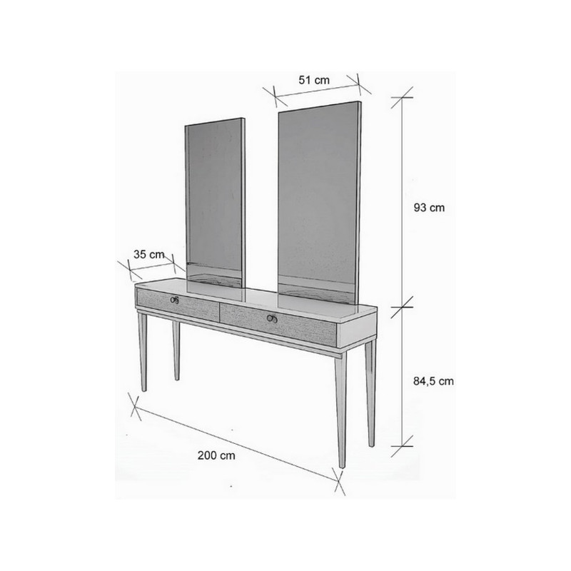 Coiffeuse_murale_LINEA_2_places_schéma_Malys_Equipements