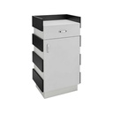 RENO MINI Caisse d'accueil - noire - dos - mobilier coiffure - meuble coiffure - Malys Equipements