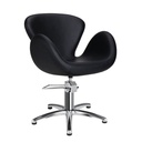 [MRP-CHLOE-BLACK-F] CHLOE BLACK Fauteuil coiffure (Base Fauteuil coiffure: Base étoile inox)
