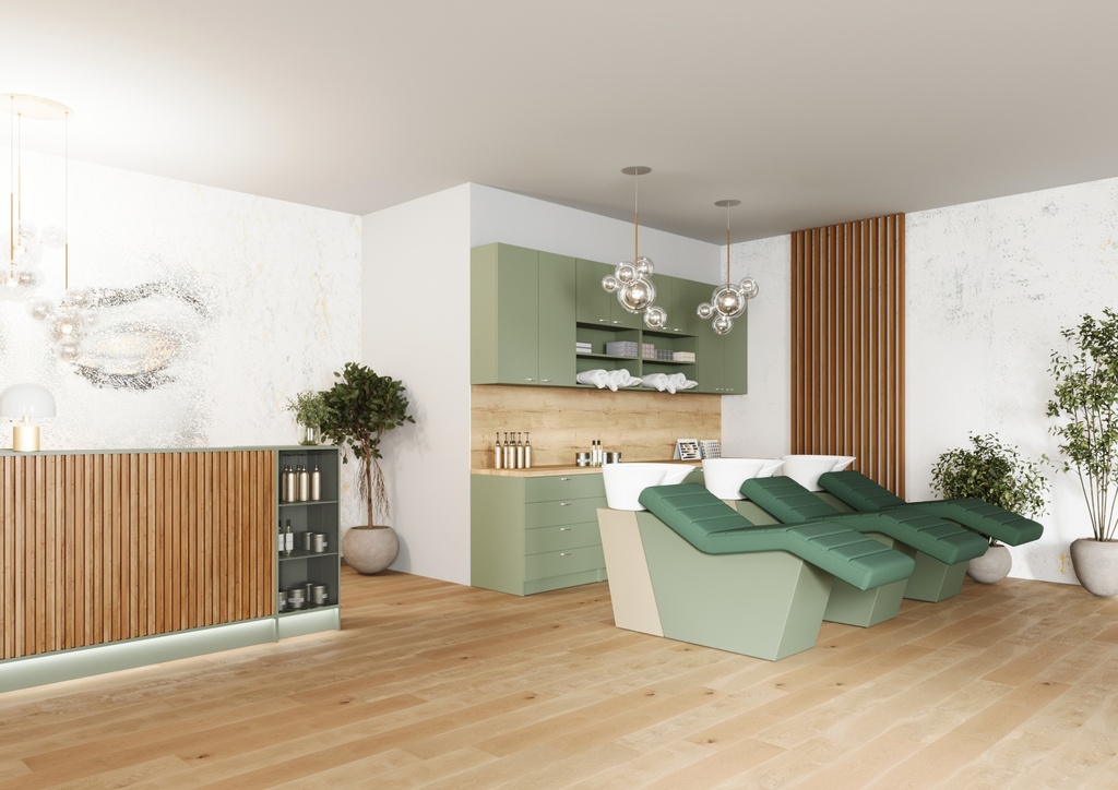 OHANA Bac Shampoing Coiffeur Allongé et Plissé