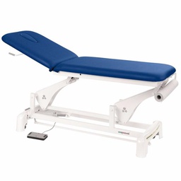 [C3553M44T13-41] C3553 Table électrique 2 plans Ecopostural et 1 tabouret OFFERT (Couleurs revêtement: 41 Blanc, Chassis: M44  62x188 cm, Têtière: T13)