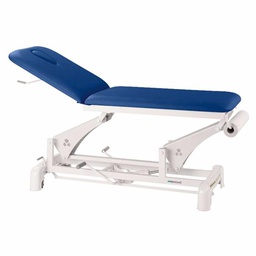 [C3753M44T13-41] C3753 Table hydraulique 2 plans Ecopostural et 1 tabouret OFFERT (Couleurs revêtement: 41 Blanc, Chassis: M44  62x188 cm, Têtière: T13)
