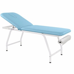[C4592M44T13-41] C4592 Ecopostural 2-delige vaste tafel (Coatingkleuren: 41 Blanc, Chassis: M44 62x188 cm, Hoofdsteun: T 13)