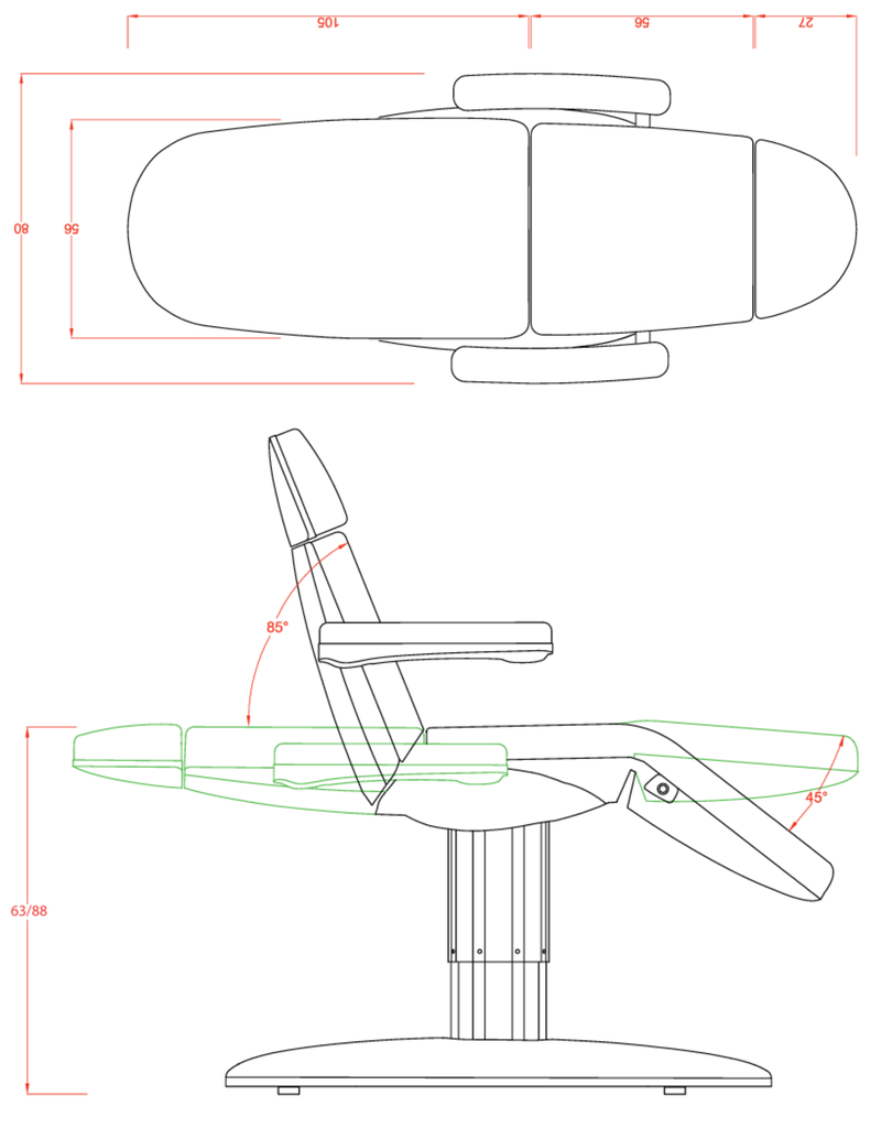 Fauteuil électrique NS6720H – Chauffant, ergonomique et design plans