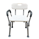 Shower chair with armrests and backrest