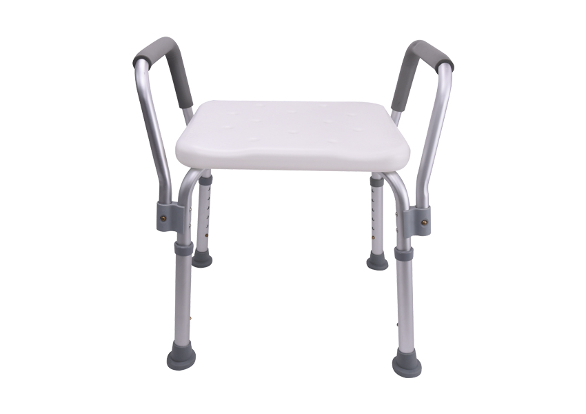 Tabouret de douche réglable antidérapant avec poignées de maintien