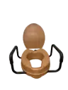 Підвищене дерев'яне сидіння для унітазу з кришкою та ручками